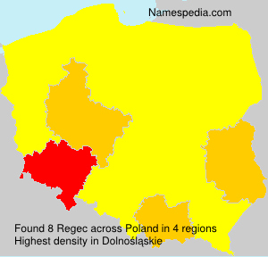 Surname Regec in Poland Surname Regec in Poland