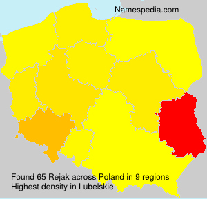 Surname Rejak in Poland Surname Rejak in Poland