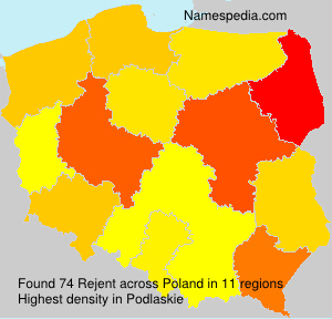 Surname Rejent in Poland Surname Rejent in Poland
