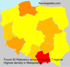 Surname Rejkowicz in Poland Surname Rejkowicz in Poland