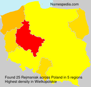 Surname Rejmaniak in Poland Surname Rejmaniak in Poland