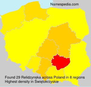 Surname Relidzynska in Poland Surname Relidzynska in Poland