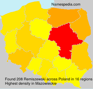 Surname Remiszewski in Poland Surname Remiszewski in Poland