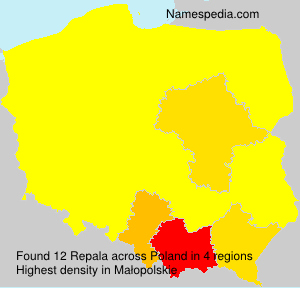 Surname Repala in Poland Surname Repala in Poland