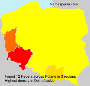 Surname Repela in Poland Surname Repela in Poland