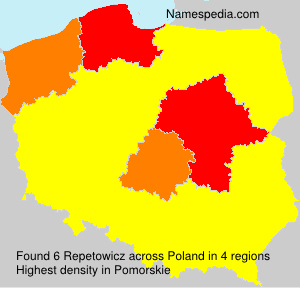 Surname Repetowicz in Poland Surname Repetowicz in Poland