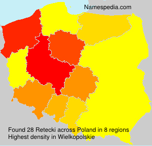 Surname Retecki in Poland Surname Retecki in Poland