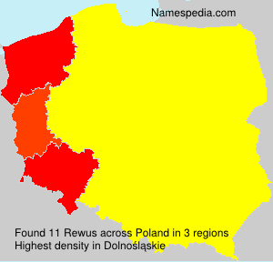 Surname Rewus in Poland Surname Rewus in Poland
