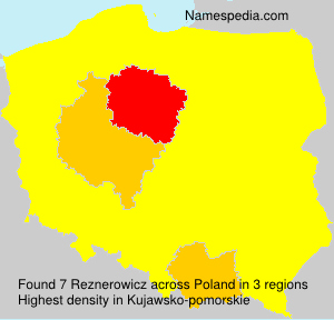 Surname Reznerowicz in Poland Surname Reznerowicz in Poland