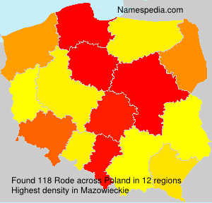 Surname Rode in Poland Surname Rode in Poland