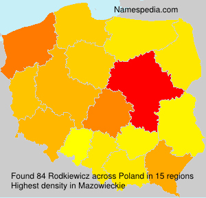 Surname Rodkiewicz in Poland Surname Rodkiewicz in Poland