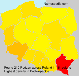 Surname Rodzen in Poland Surname Rodzen in Poland