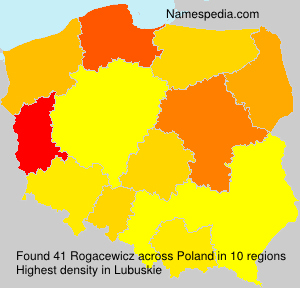 Surname Rogacewicz in Poland Surname Rogacewicz in Poland