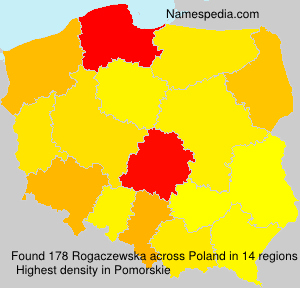 Surname Rogaczewska in Poland Surname Rogaczewska in Poland