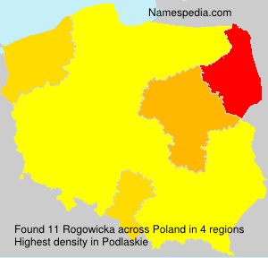 Surname Rogowicka in Poland Surname Rogowicka in Poland