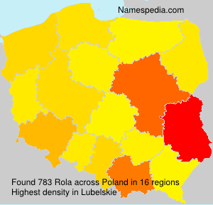 Surname Rola in Poland Surname Rola in Poland