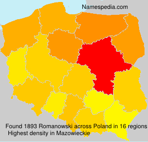 Surname Romanowski in Poland Surname Romanowski in Poland