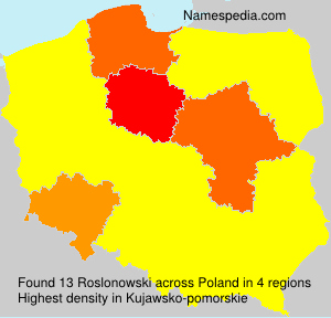 Surname Roslonowski in Poland Surname Roslonowski in Poland