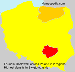 Surname Roslowski in Poland Surname Roslowski in Poland