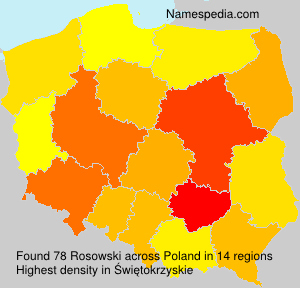 Surname Rosowski in Poland Surname Rosowski in Poland
