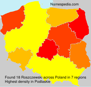 Surname Roszczewski in Poland Surname Roszczewski in Poland