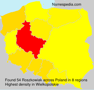 Surname Roszkowiak in Poland Surname Roszkowiak in Poland