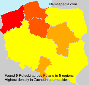 Surname Rotecki in Poland Surname Rotecki in Poland