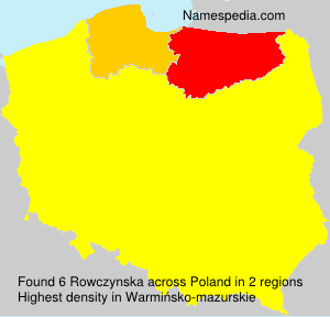 Surname Rowczynska in Poland Surname Rowczynska in Poland