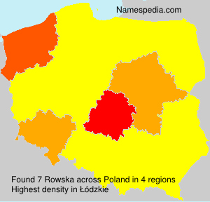 Surname Rowska in Poland Surname Rowska in Poland