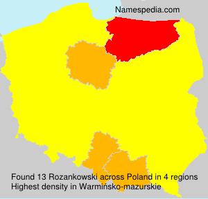 Surname Rozankowski in Poland Surname Rozankowski in Poland