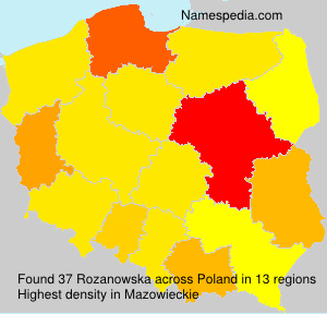 Surname Rozanowska in Poland Surname Rozanowska in Poland