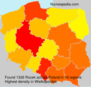 Surname Rozek in Poland Surname Rozek in Poland
