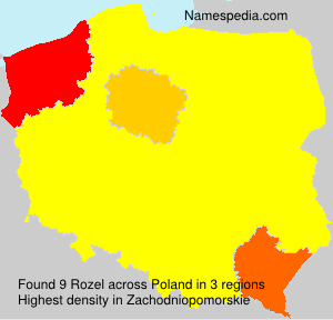 Surname Rozel in Poland Surname Rozel in Poland