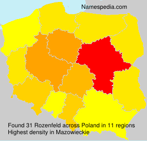 Surname Rozenfeld in Poland Surname Rozenfeld in Poland