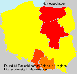 Surname Roziecki in Poland