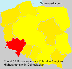 Surname Roznicka in Poland Surname Roznicka in Poland