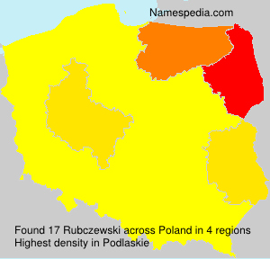 Surname Rubczewski in Poland Surname Rubczewski in Poland
