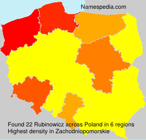 Surname Rubinowicz in Poland Surname Rubinowicz in Poland