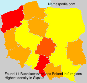 Surname Rubnikowicz in Poland Surname Rubnikowicz in Poland
