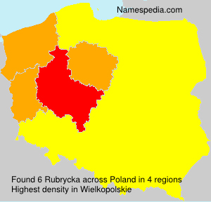 Surname Rubrycka in Poland Surname Rubrycka in Poland