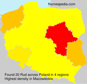 Surname Rud in Poland Surname Rud in Poland