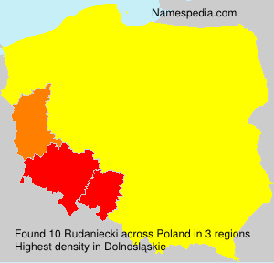 Surname Rudaniecki in Poland Surname Rudaniecki in Poland