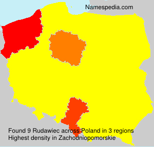 Surname Rudawiec in Poland Surname Rudawiec in Poland