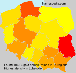 Surname Rugala in Poland Surname Rugala in Poland