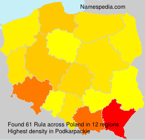 Surname Rula in Poland Surname Rula in Poland