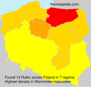 Surname Rulko in Poland