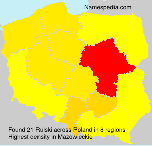 Surname Rulski in Poland Surname Rulski in Poland