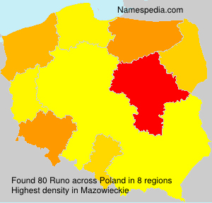 Surname Runo in Poland Surname Runo in Poland