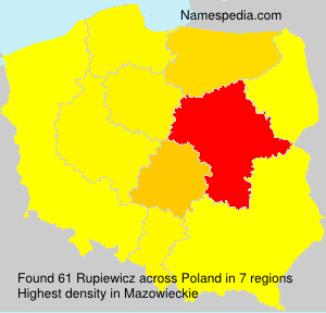 Surname Rupiewicz in Poland Surname Rupiewicz in Poland