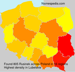 Surname Rusinek in Poland Surname Rusinek in Poland